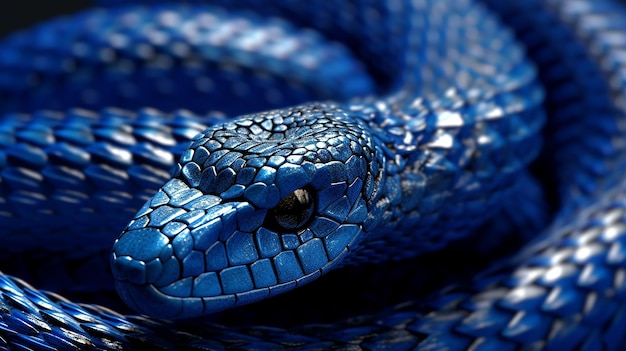 uma foto grátis de cobra azul