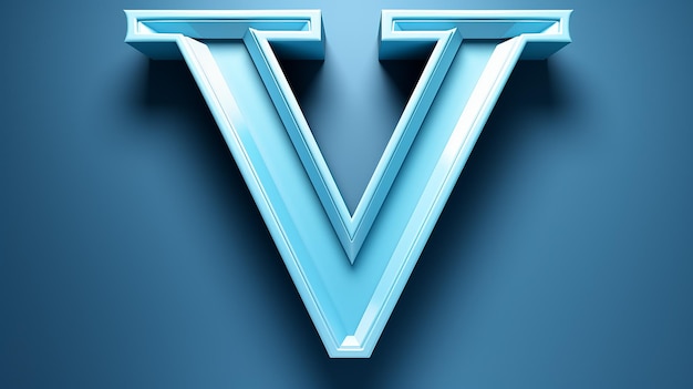 uma foto grátis de design de letra 3D azul