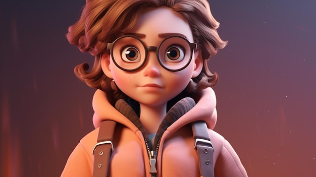 Foto uma foto grátis de design de personagem animado renderizado em 3d