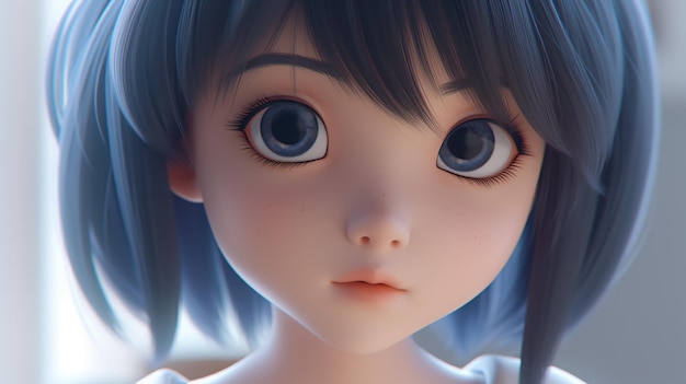 uma foto grátis de design de personagem animado renderizado em 3D