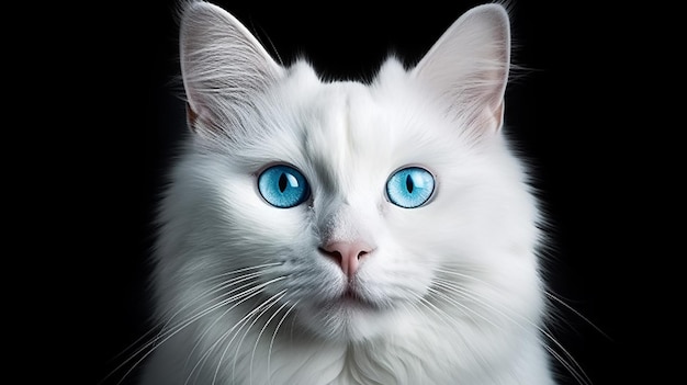 uma foto grátis de gato branco