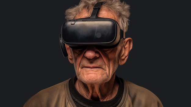 uma foto grátis de homem usando óculos VR