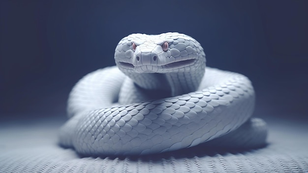 uma foto gratuita de cobra branca