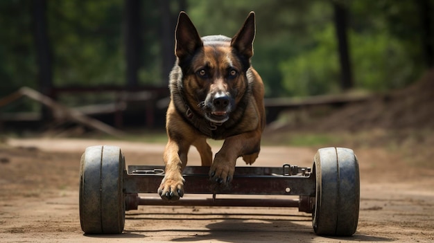 Uma foto mostrando a versatilidade e adaptabilidade de um animal treinado