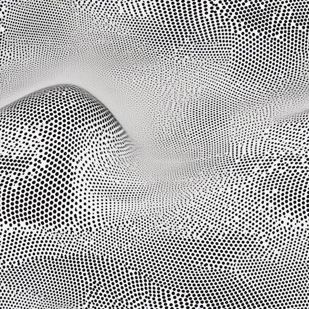 Uma foto preto e branco de uma grande quantidade de pontos gerados ai