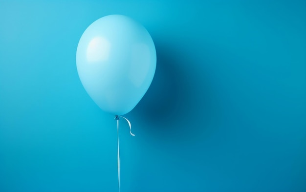 Uma foto profissional de um balão azul isolado em um fundo branco Generative Ai