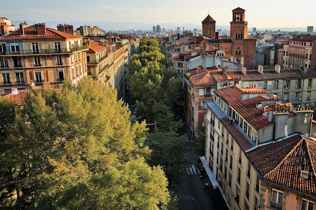 Foto uma fotografia de estilo de vida do charme urbano de lyon