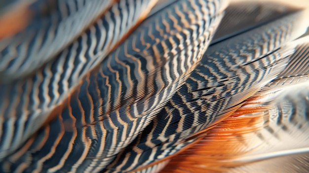 Foto uma fotografia em close-up de uma pena de pavão