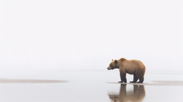 Uma fotografia minimalista de um animal