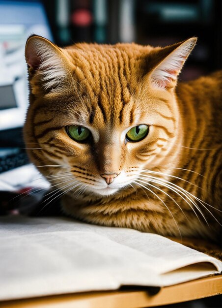 Foto uma fotografia realista de um gato roxo