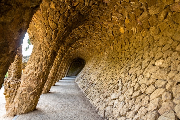 Uma galeria no Parque Guell