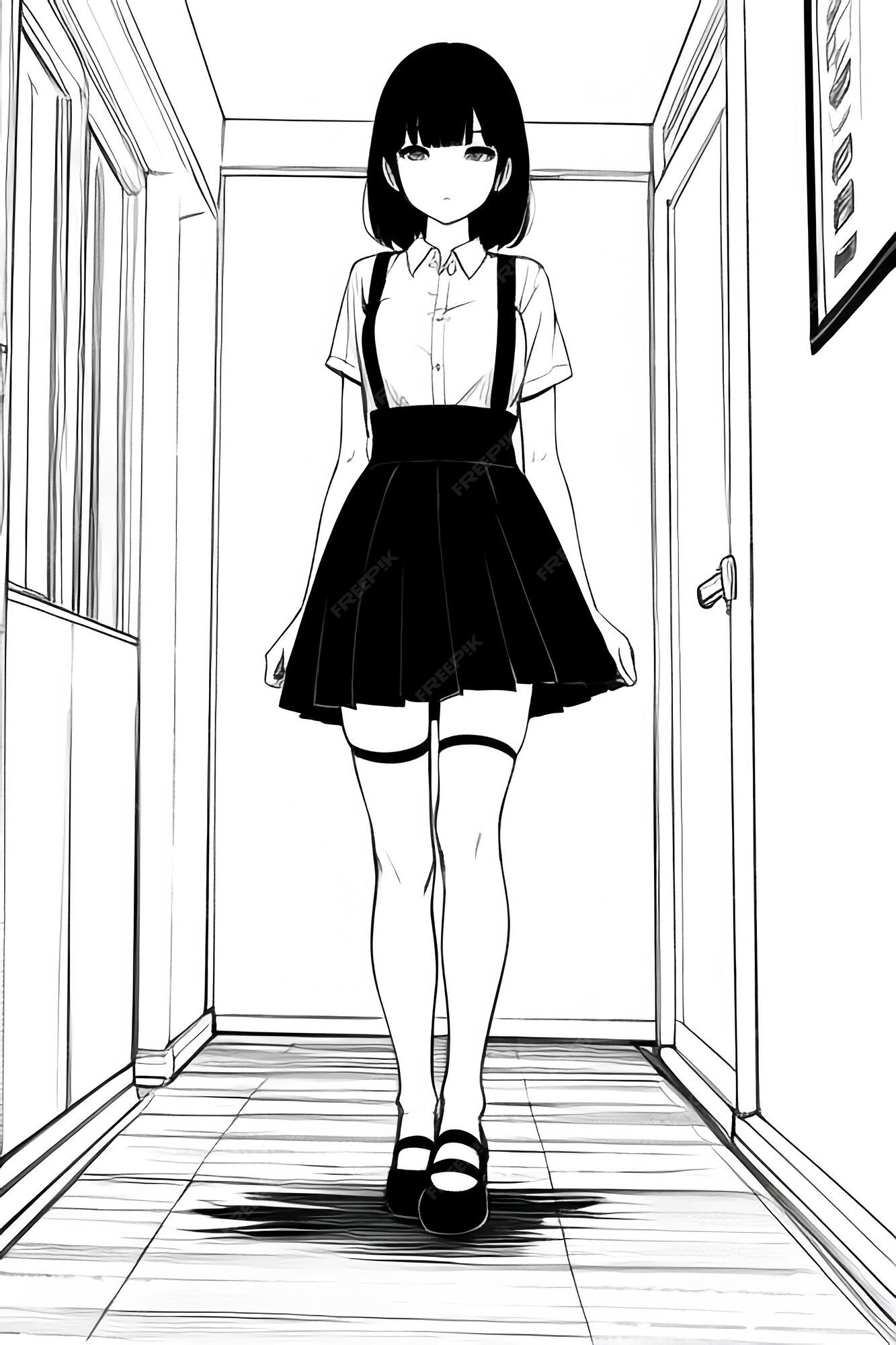 Vetores de Anime Manga Menina Em Uma Saia E Blusa Com Cabelo Comprido  Soprando Um Beijo Copiar Espaço Coloque Para Texto Em Fundo Isolado Branco  Vista Lateral Ilustração Vetorial e mais imagens