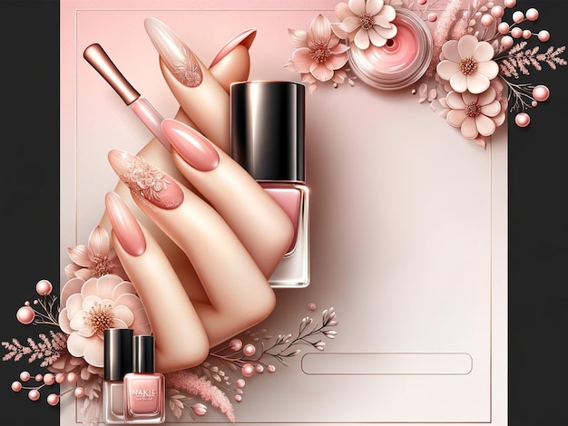 Uma garrafa de esmalte de unhas está ao lado de um sinal que diz "perfume".