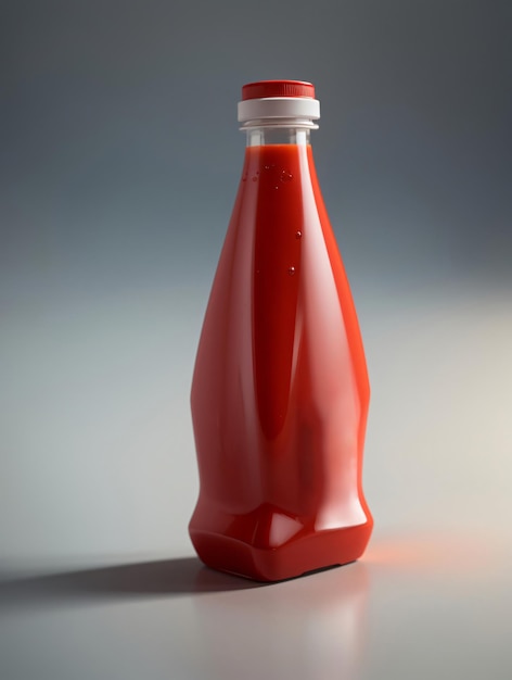 Uma garrafa de ketchup modelo de produto fotográfico