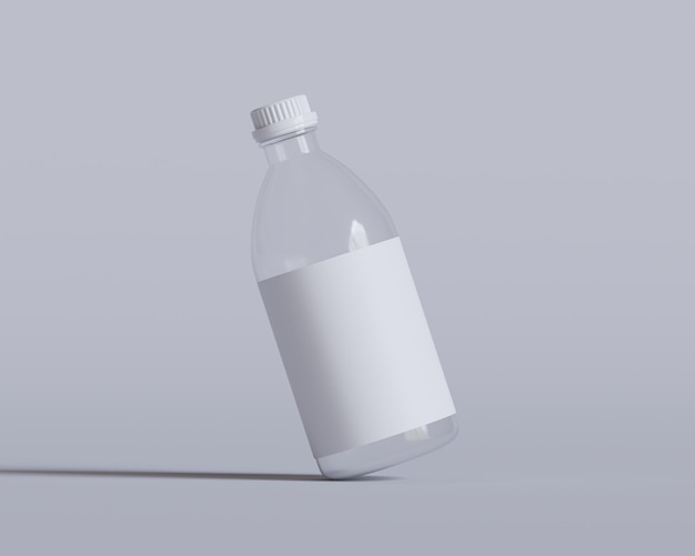 uma garrafa de líquido branco com uma tampa branca