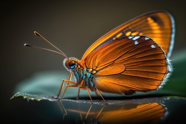 Uma geração de IA de close-up de borboleta