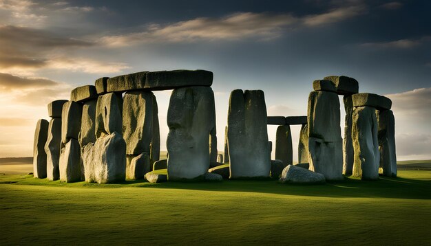 Foto uma grande estrutura de pedra com as palavras rocha na parte inferior