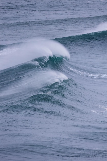 Uma grande onda no oceano