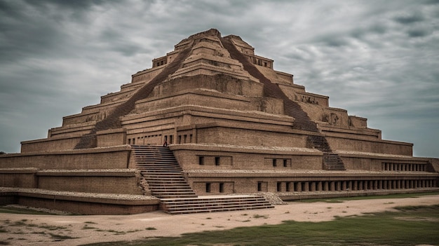 Uma grande pirâmide com a palavra pirâmide nela