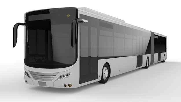 Uma grande renderização 3d do ônibus da cidade.