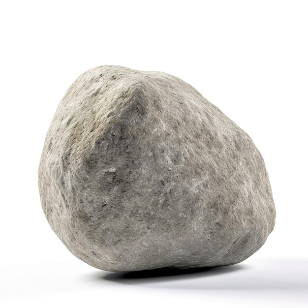 Uma grande rocha está sobre um fundo branco com a palavra rocha nela.