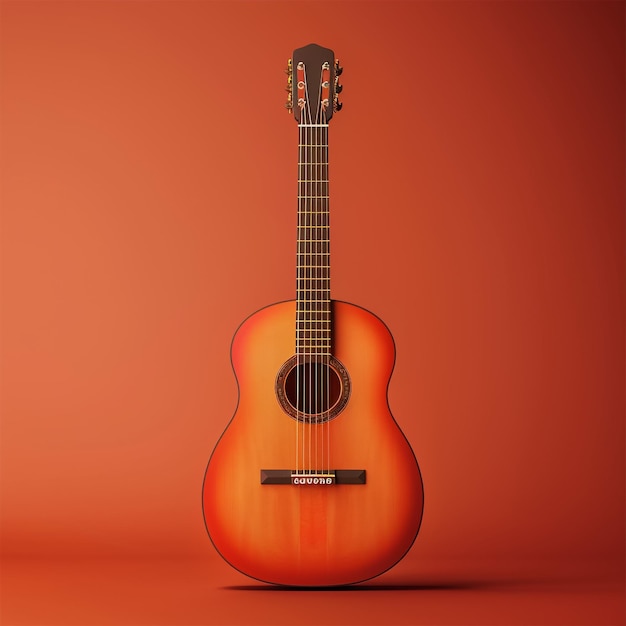 uma guitarra com uma capa vermelha e um fundo vermelho