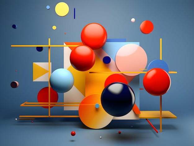 Uma hipnotizante visualização 3D abstrata multicolor desenho de fundo abstrato 3D colorido