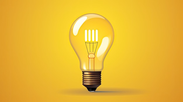 Uma ideia brilhante iluminada por uma lâmpada brilhante que simboliza criatividade e inovação