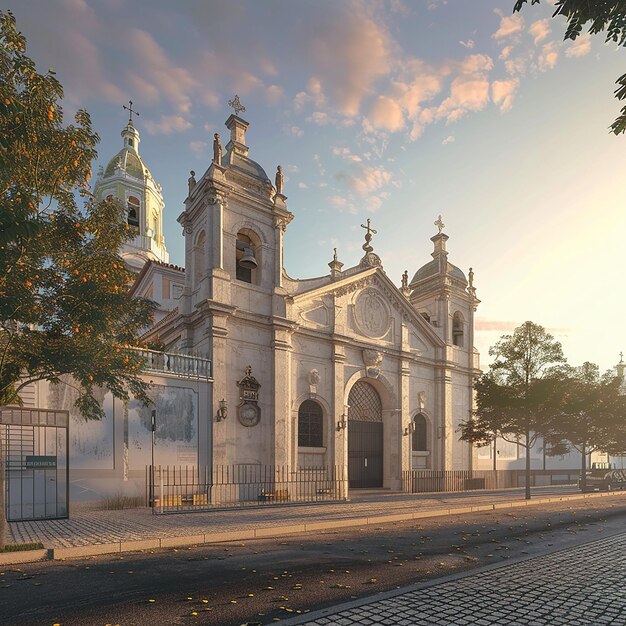 Foto uma igreja com um sinal que diz o nome da igreja