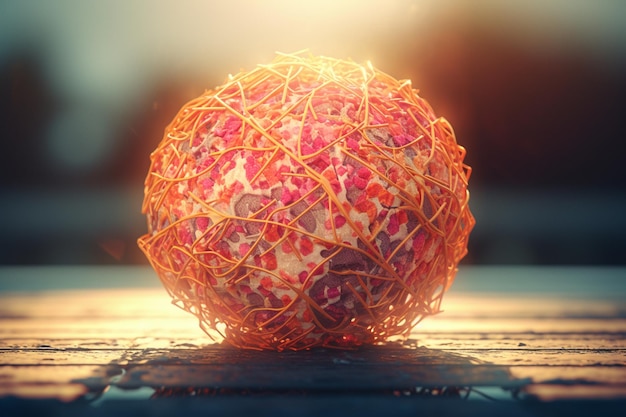 Uma ilustração 3D hipnotizante mostrando o mundo microscópico das células cancerígenas geradas por IA