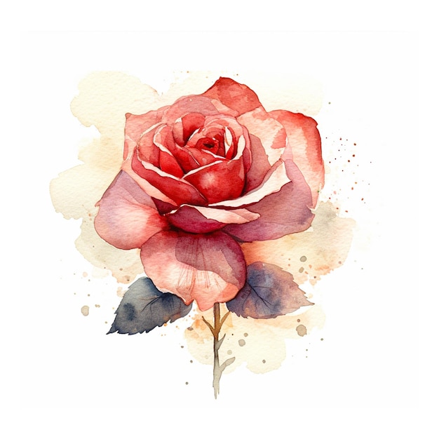 Uma ilustração a aquarela de rosas