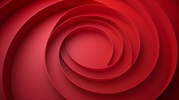 uma ilustração abstrata vermelha de uma espiral