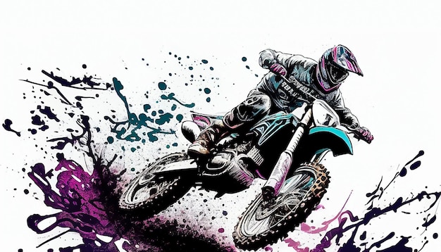 Desenho de MOTOCROSS pintado e colorido por Usuário não registrado o dia 20  de Fevereiro do 2016