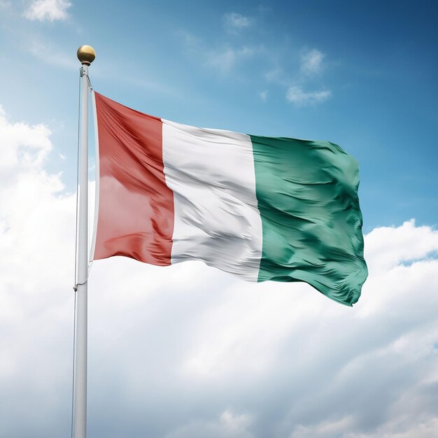 Foto uma ilustração da bandeira italiana