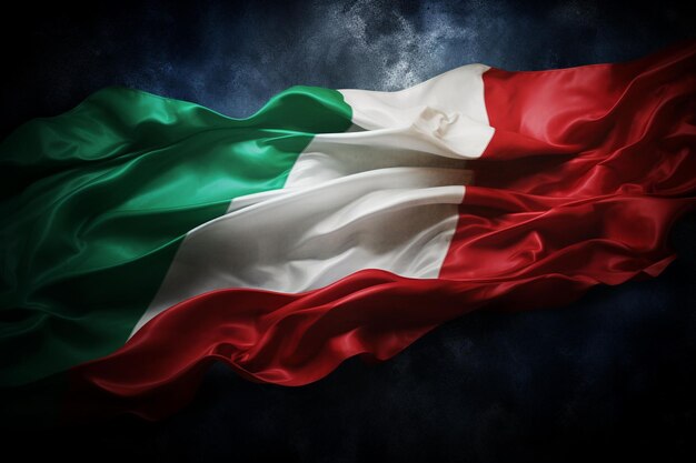 Foto uma ilustração da bandeira italiana