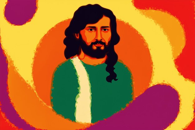 Uma ilustração da Jornada de Jesus Cristo com Jesus, o Salvador Generative AI