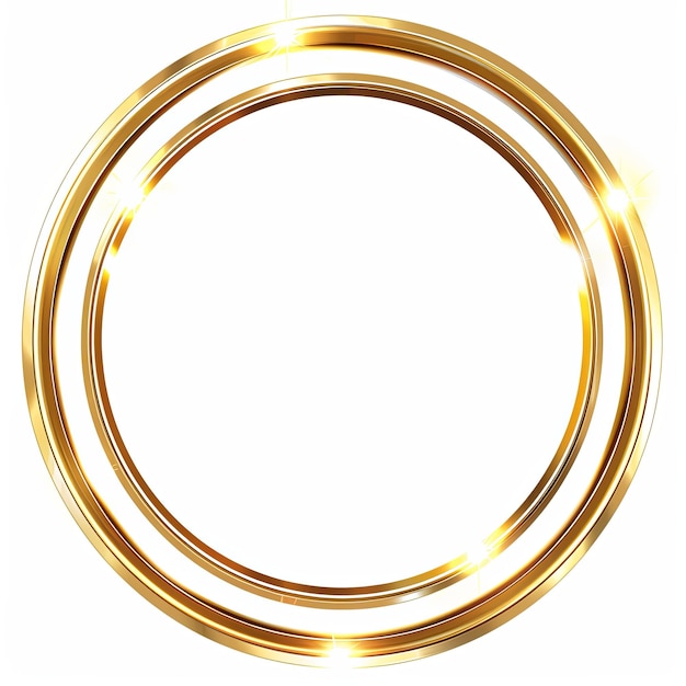 Foto uma ilustração de círculo dourado