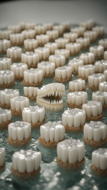 uma ilustração de dentes de tubarão