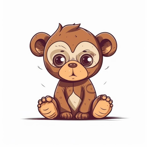 Uma ilustração de desenho animado de uma moeda de macaco