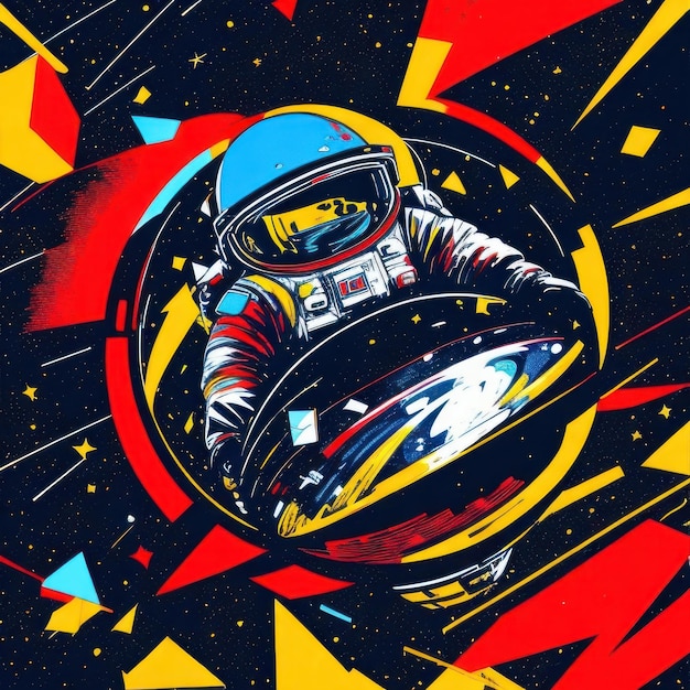 Uma ilustração de um astronauta em um traje espacial