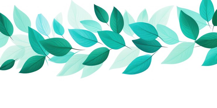 Foto uma ilustração de um padrão de folhas mínimas em um fundo branco