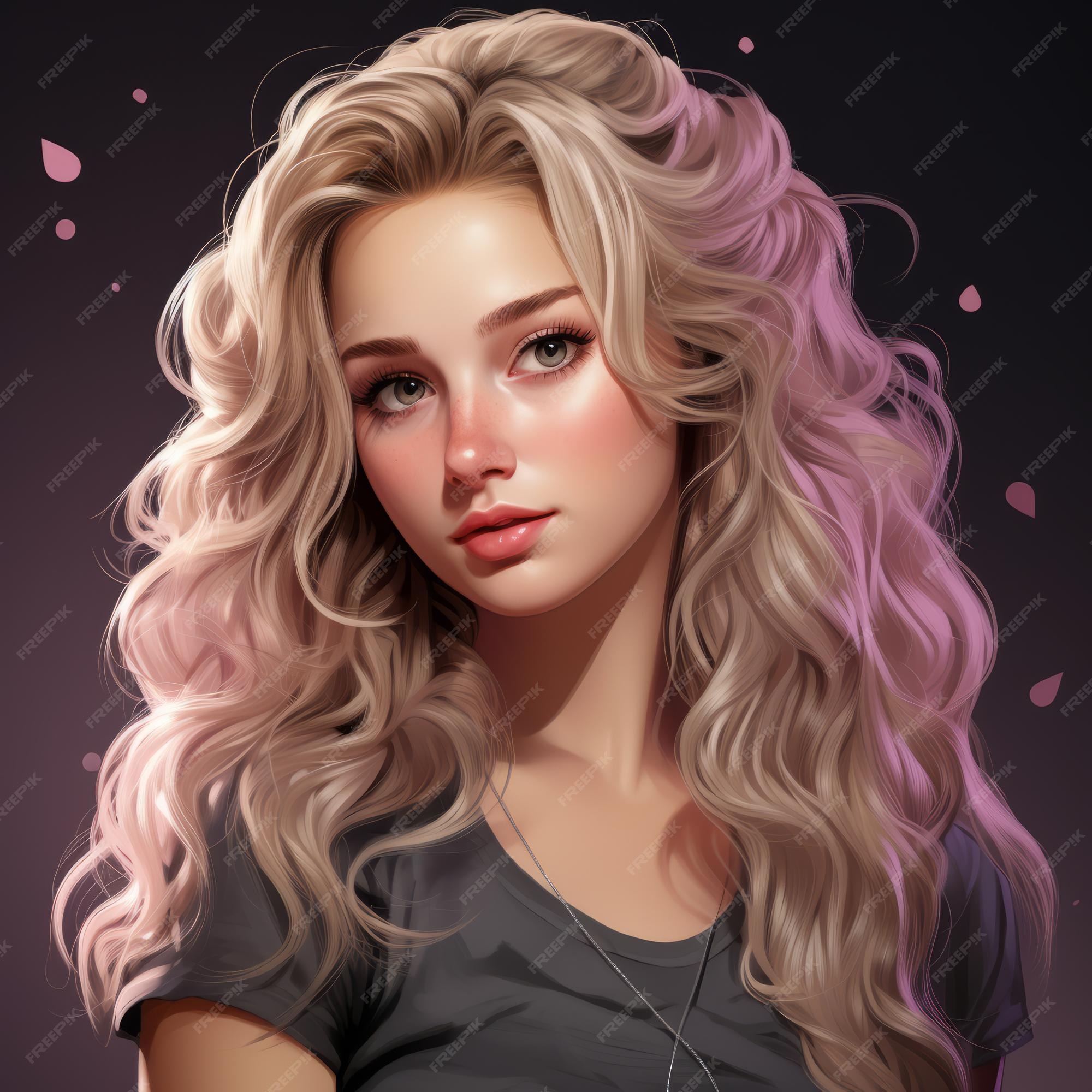 Mulher Feminino Lindo Com O Cabelo Ondulado Longo Que Olha a Câmera Foto de  Stock - Imagem de feminina, cuidado: 55971400