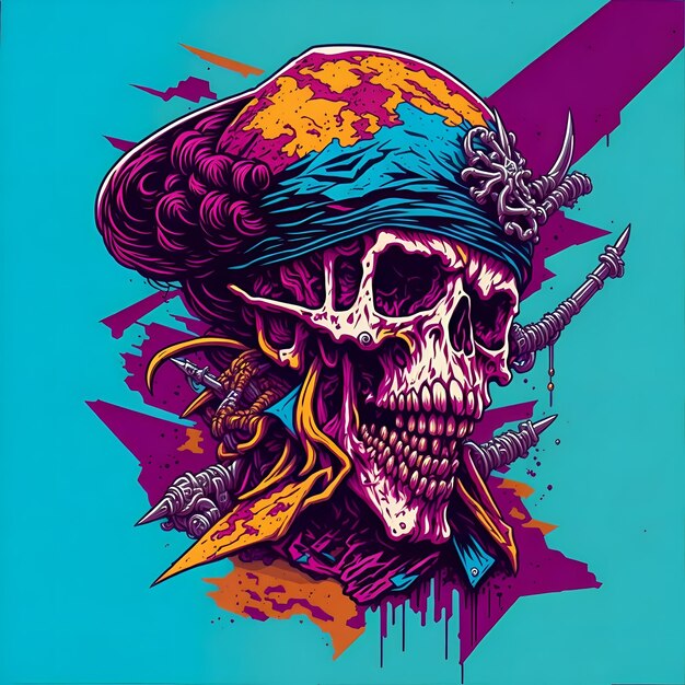 Uma ilustração detalhada de Dead Skull