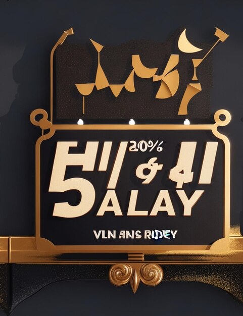 Foto uma ilustração detalhada de um sinal de venda da black friday com as palavras hurry limited time offer