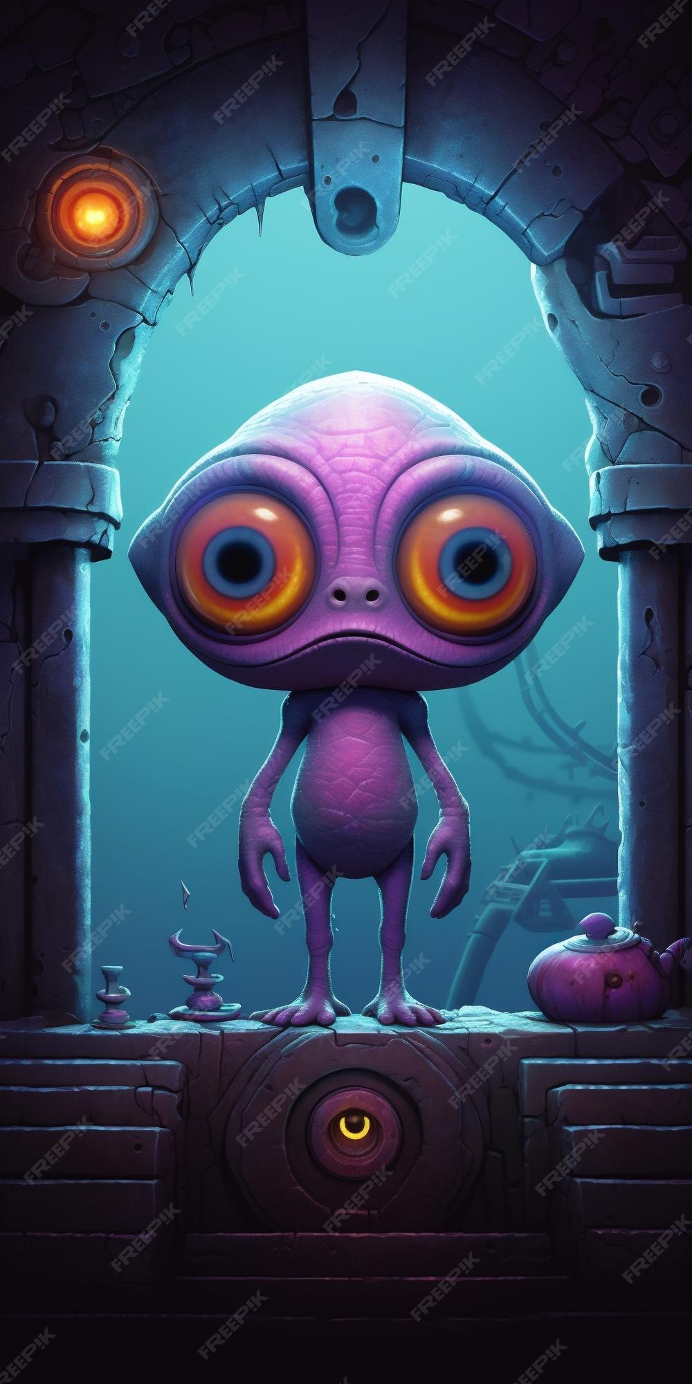 Vetores de Desenho Animado One Eyed Alienígena Ilustração Em Vetor De  Personagem Do Monstro Alienígena Design Para Impressão Etiqueta Ou Crianças  Livro e mais imagens de Alienígena - iStock