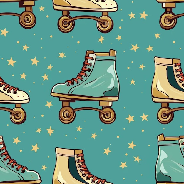 Uma ilustração dos desenhos animados de um par de skates com as palavras skate nele.