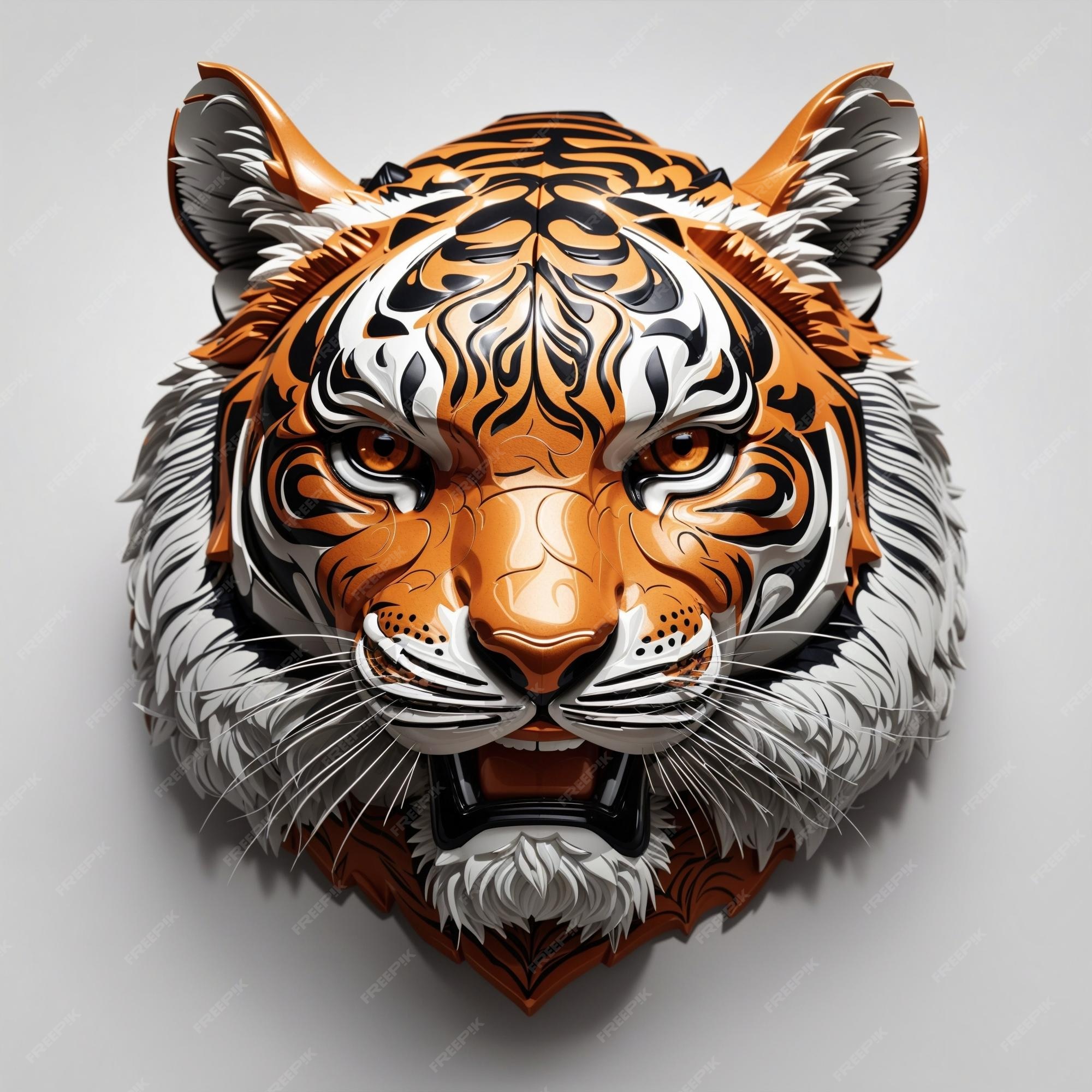 Ilustração de Tigre 3D Para Composição PSD [download] - Designi