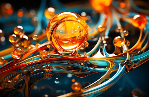 Uma imagem abstrata subaquática de bolhas