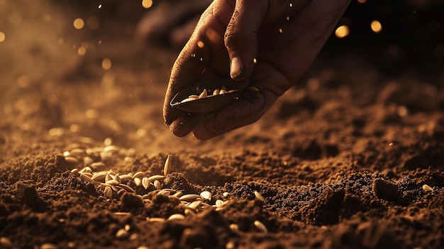 Foto uma imagem alegórica da parábola do semeador