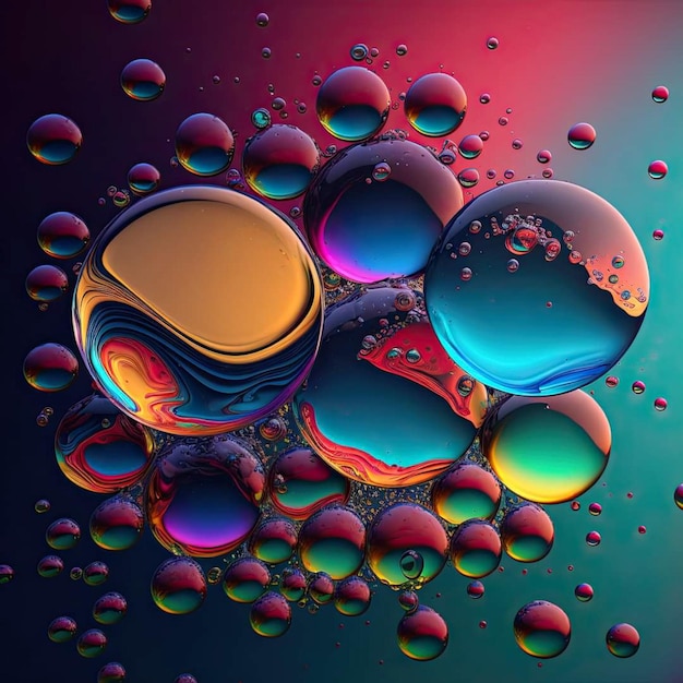 Uma imagem colorida de gotas de água com as palavras "a palavra" na parte inferior.